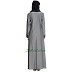 Front open Contrast Yoke pocket Denim Abaya